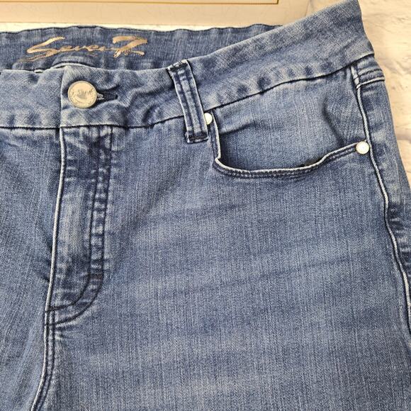 Seven7 Women's Jeans Slim Boot Tummyless Stretch MY1510 St. Germain Wash size 18 - Picture 4 of 16